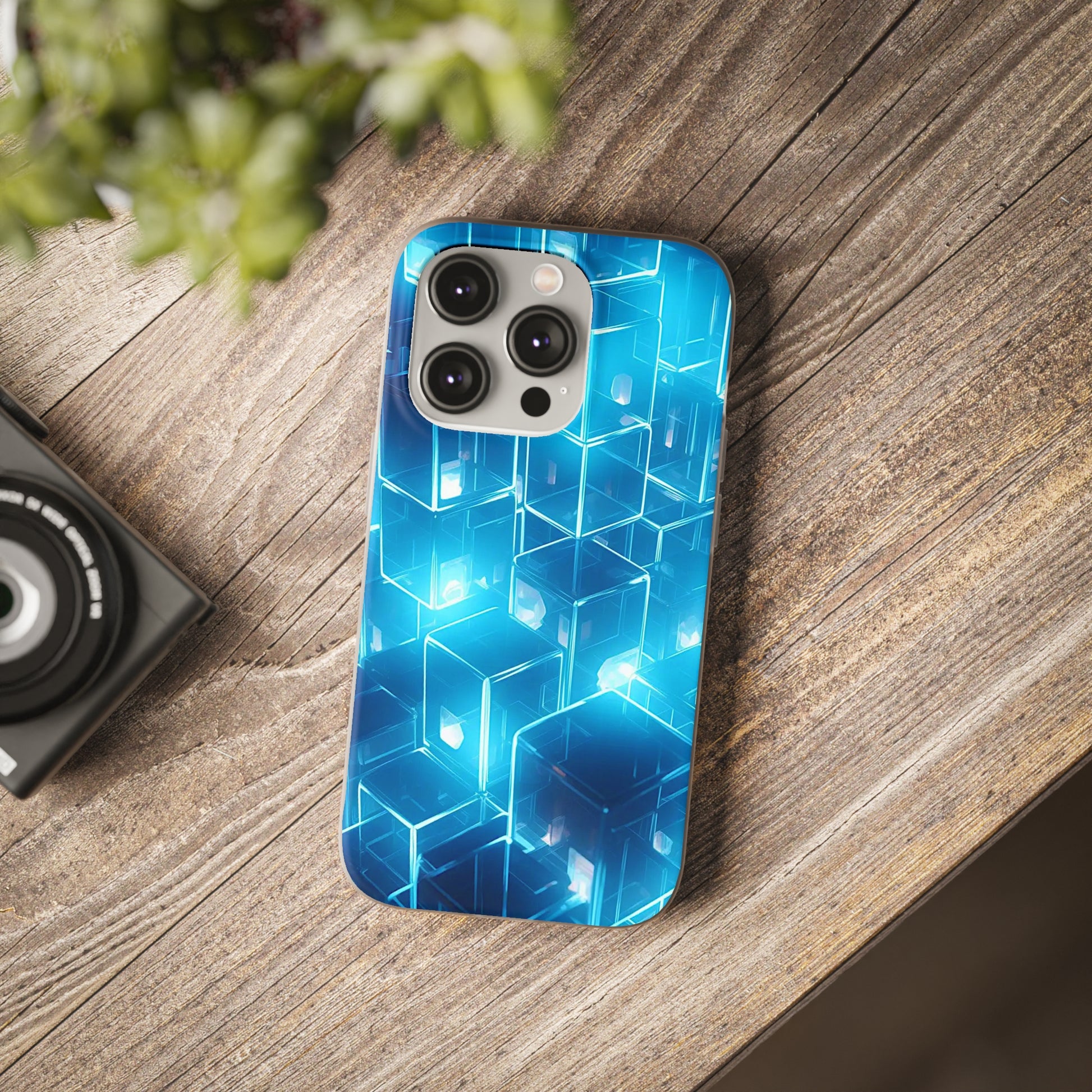 Neon Blue Glow Flexi Case - Colorwink