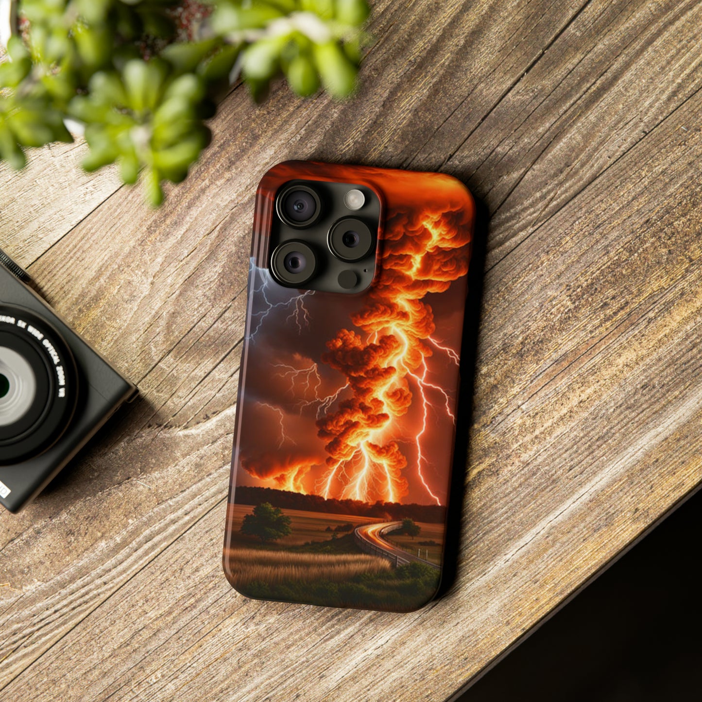 Volcanic lightning Slim Phone Case - Colorwink