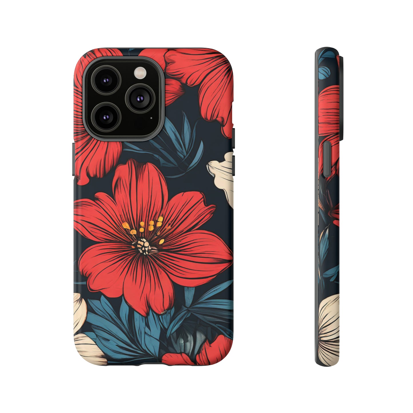 Red Dandelion  Art Design Pattern Tough Case