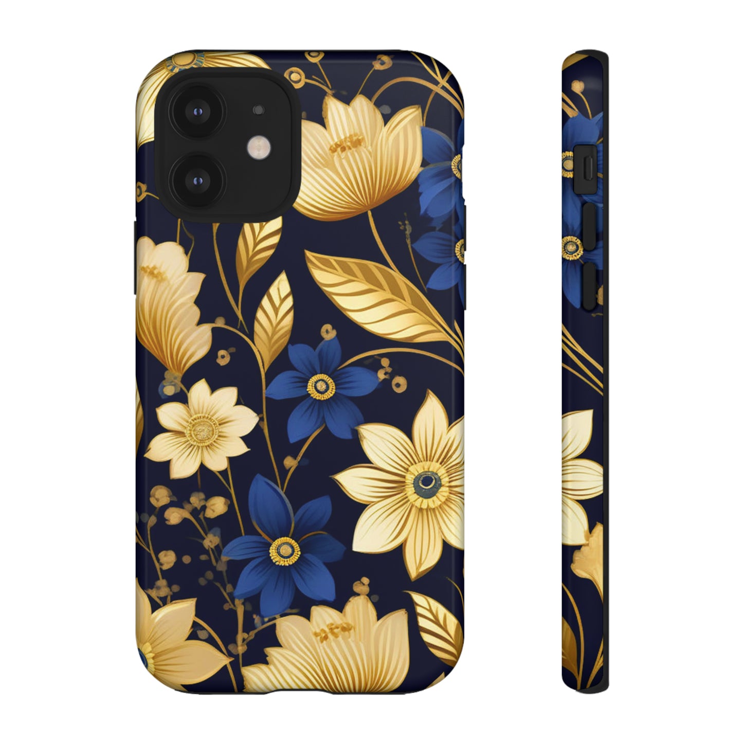 Golden  flower Design Pattern Tough Case