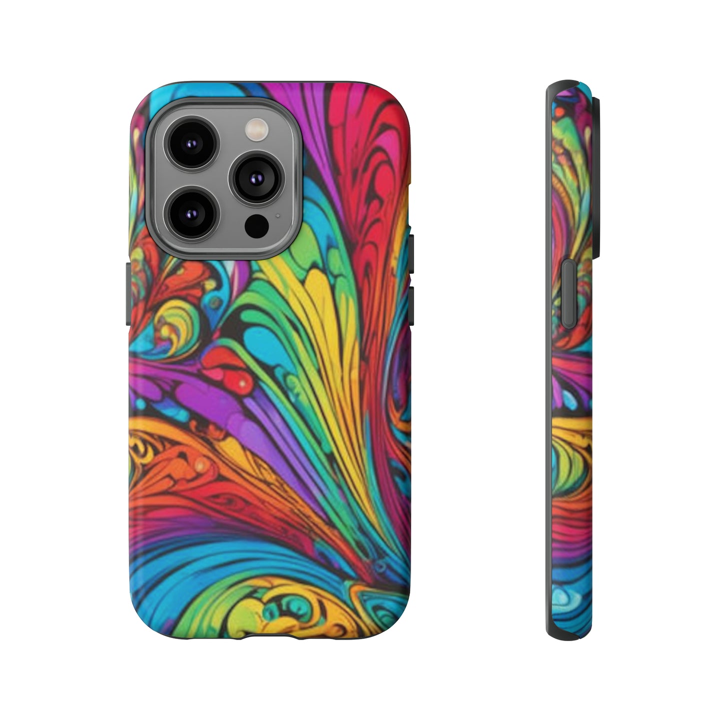 Colourful Spiral Paint Art Pattern Tough Case