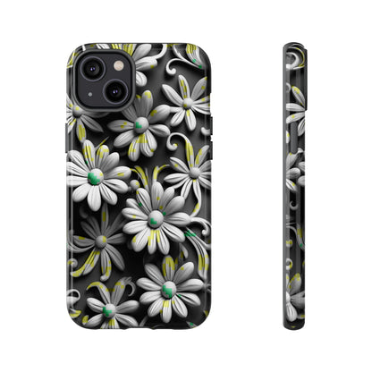 White Flowers Tough Case