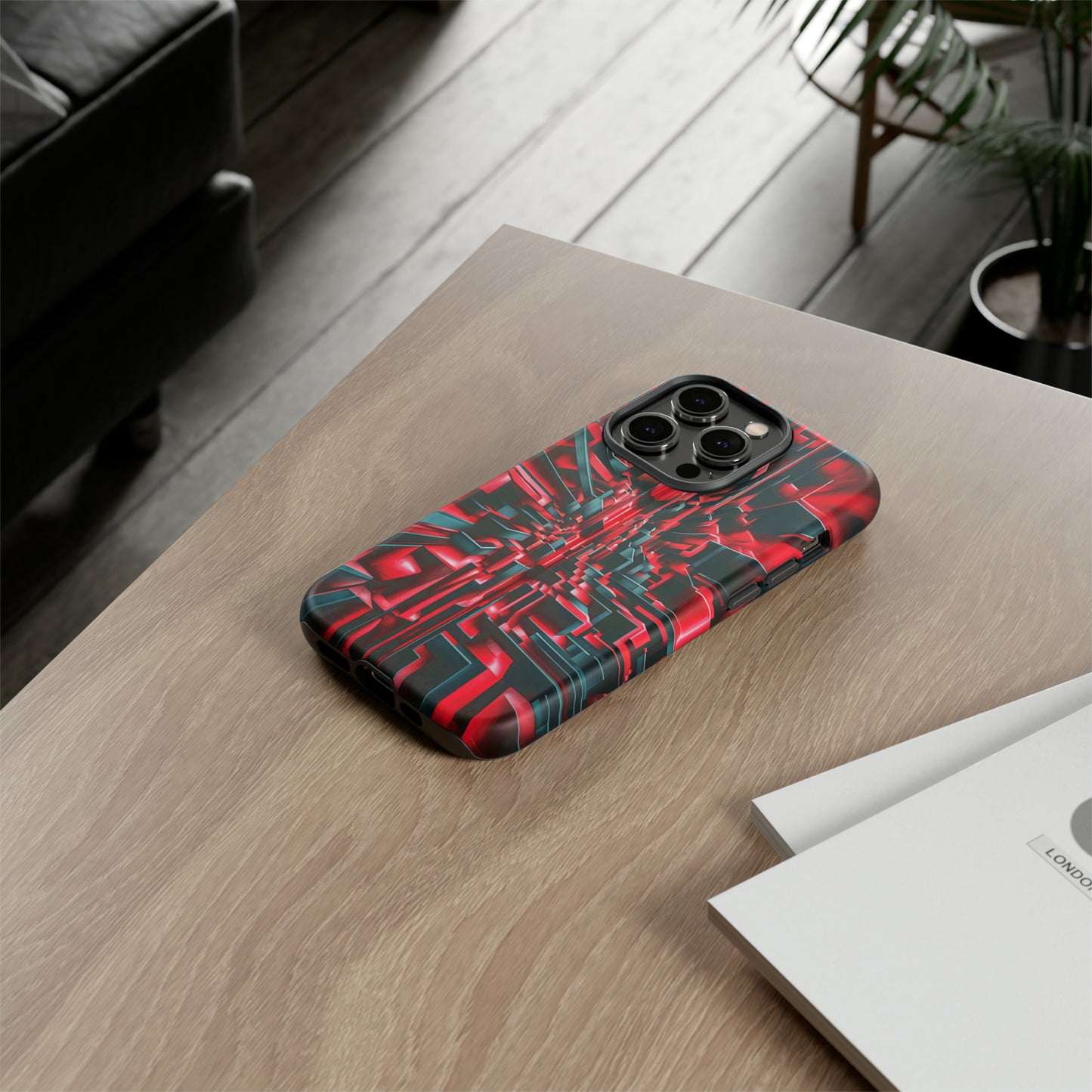 Red Illusion Art  Pattern Tough Case