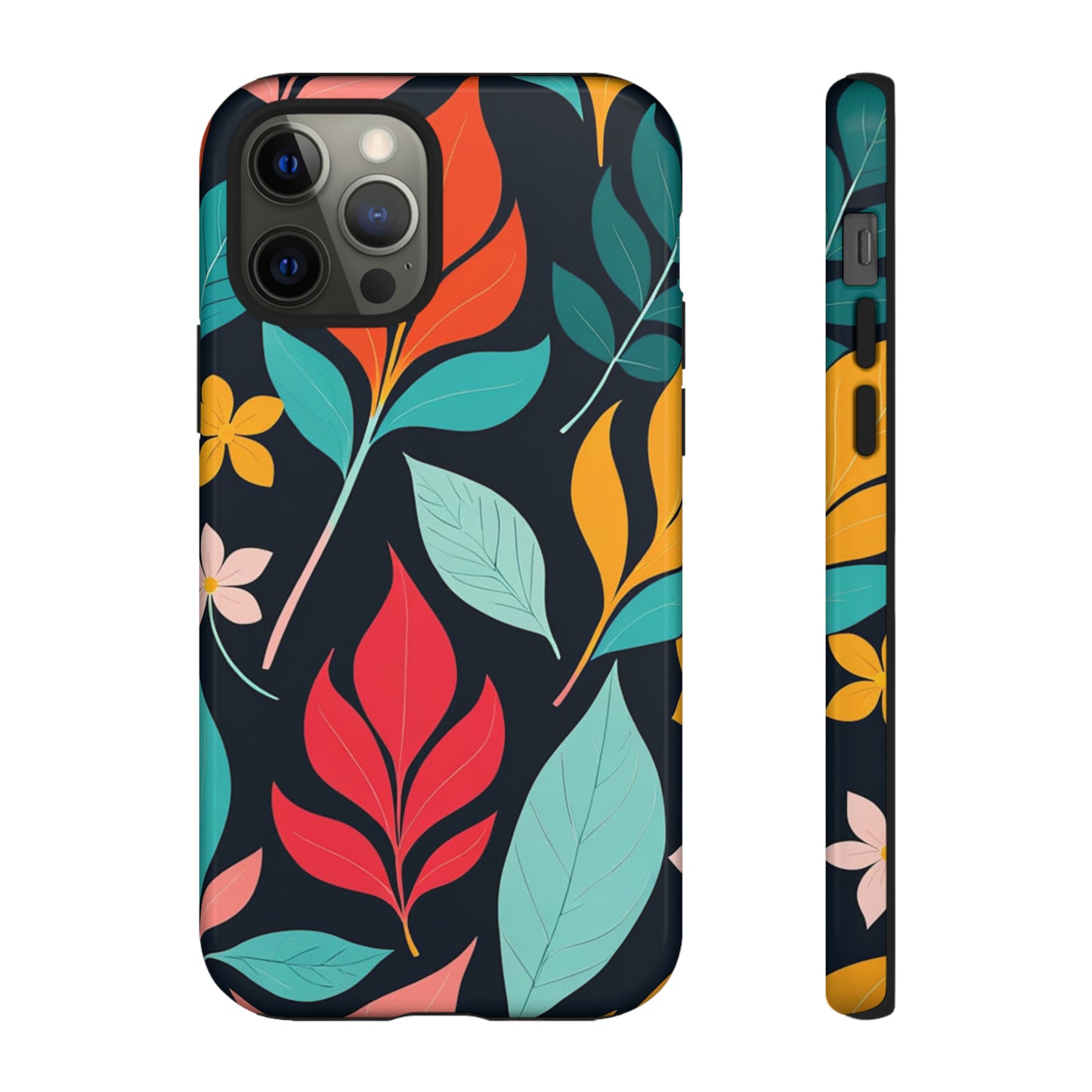 Red Leaf Design Pattern Tough Case