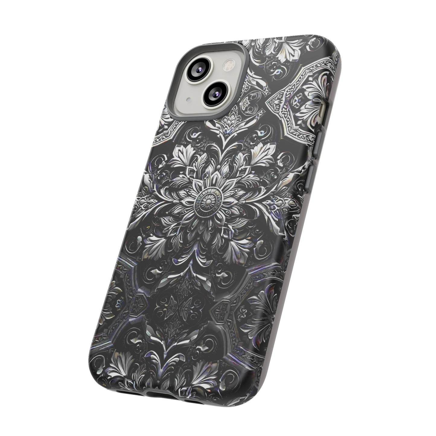 Monochrome Flowers Tough Case