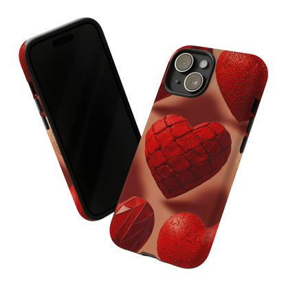 Red Heart Design Pattern Tough Case