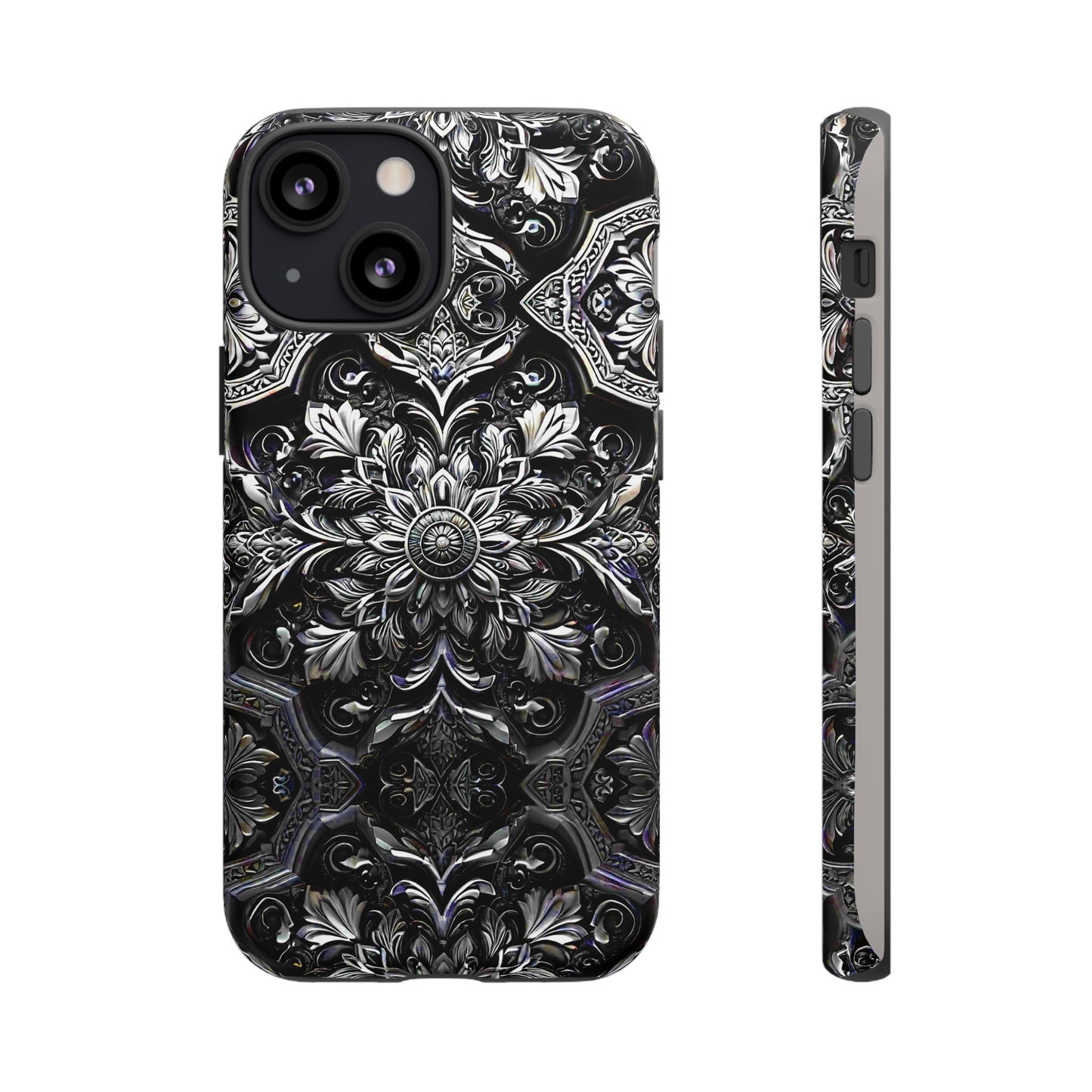 Monochrome Flowers Tough Case