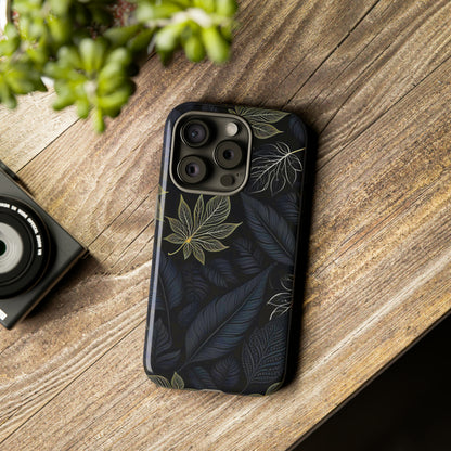 Grey Leaf Pattern Tough Case