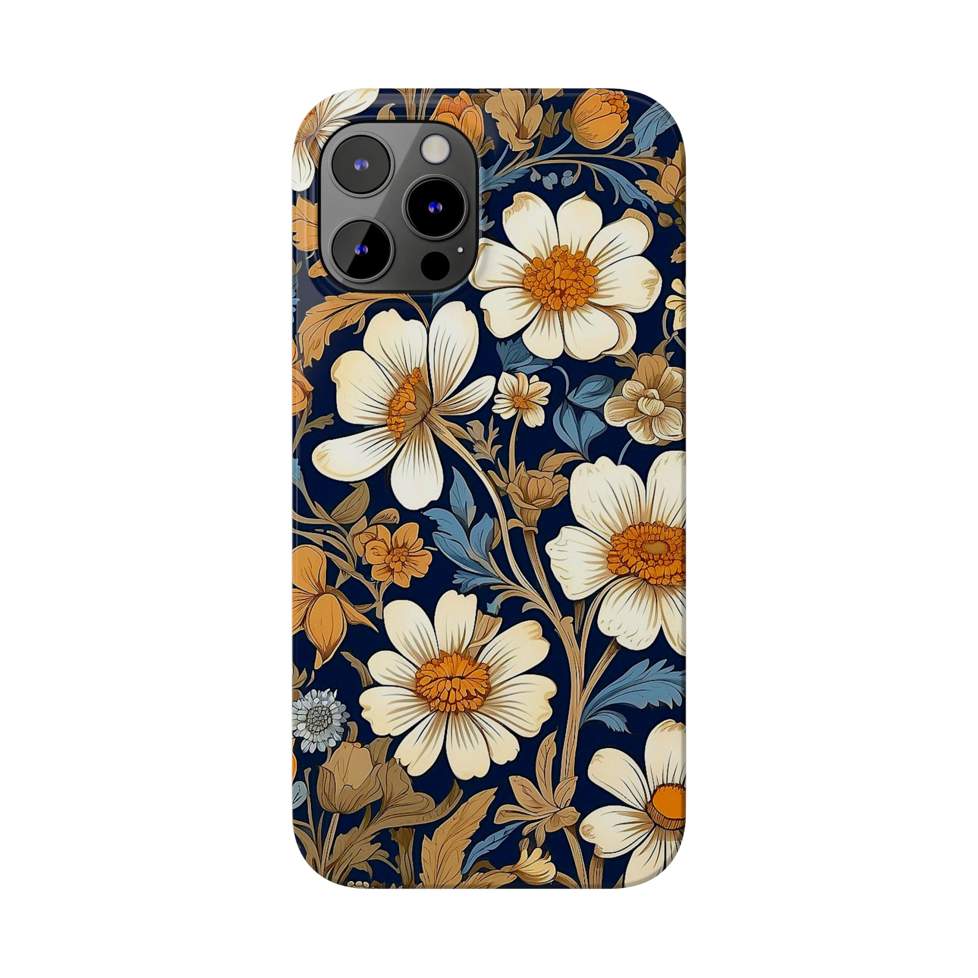 White Floral Slim Case - Colorwink