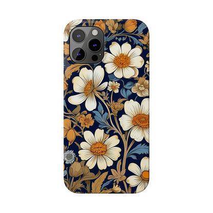 White Floral Slim Case - Colorwink