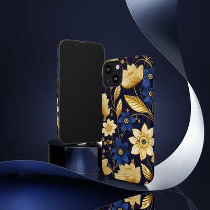 Golden  flower Design Pattern Tough Case