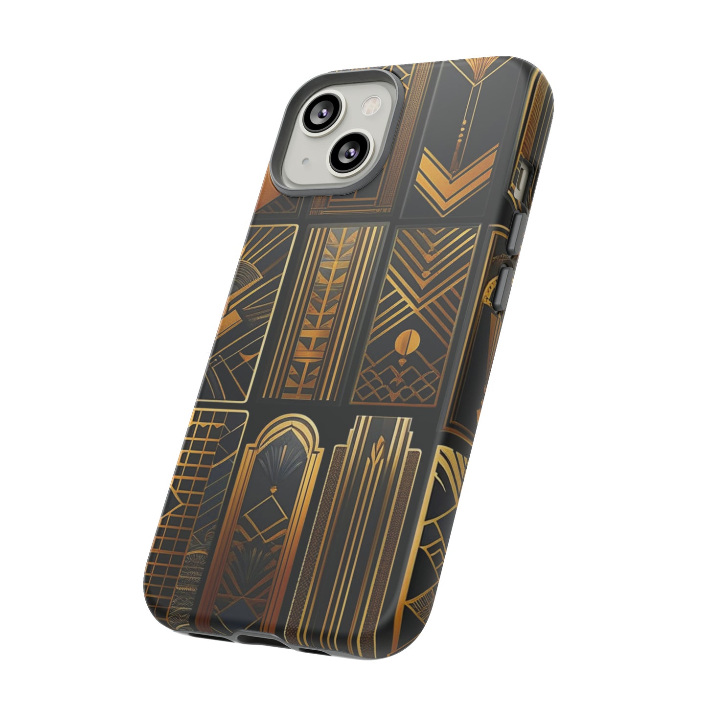 Golden Grid Art Design Pattern Tough Case