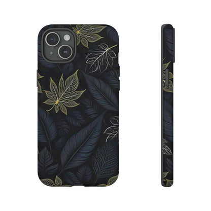 Grey Leaf Pattern Tough Case