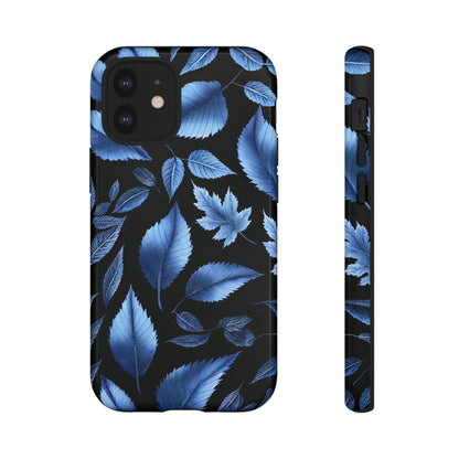 Blue Leaf Art Design Pattern Tough Case