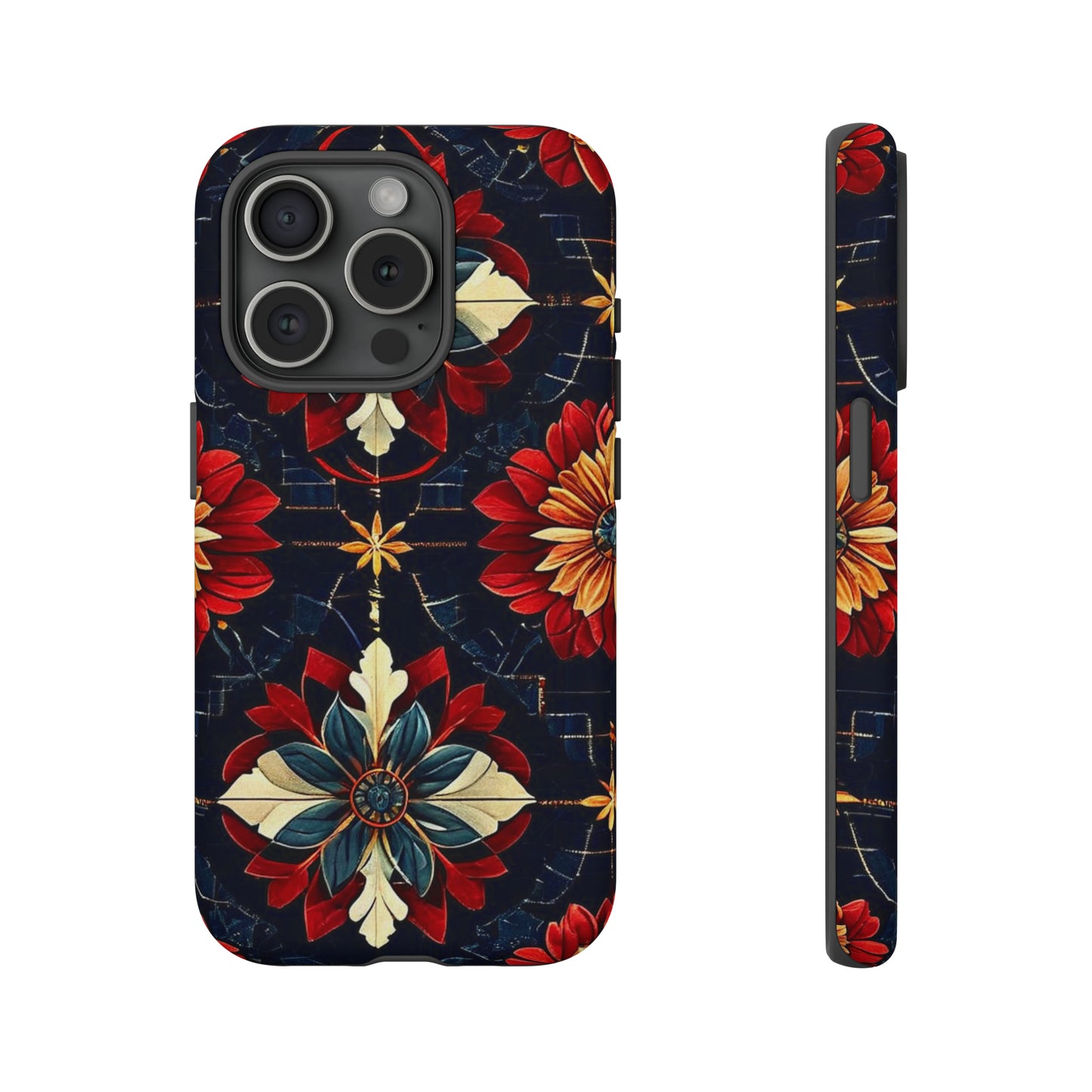 Red  flower Design Pattern Tough Case