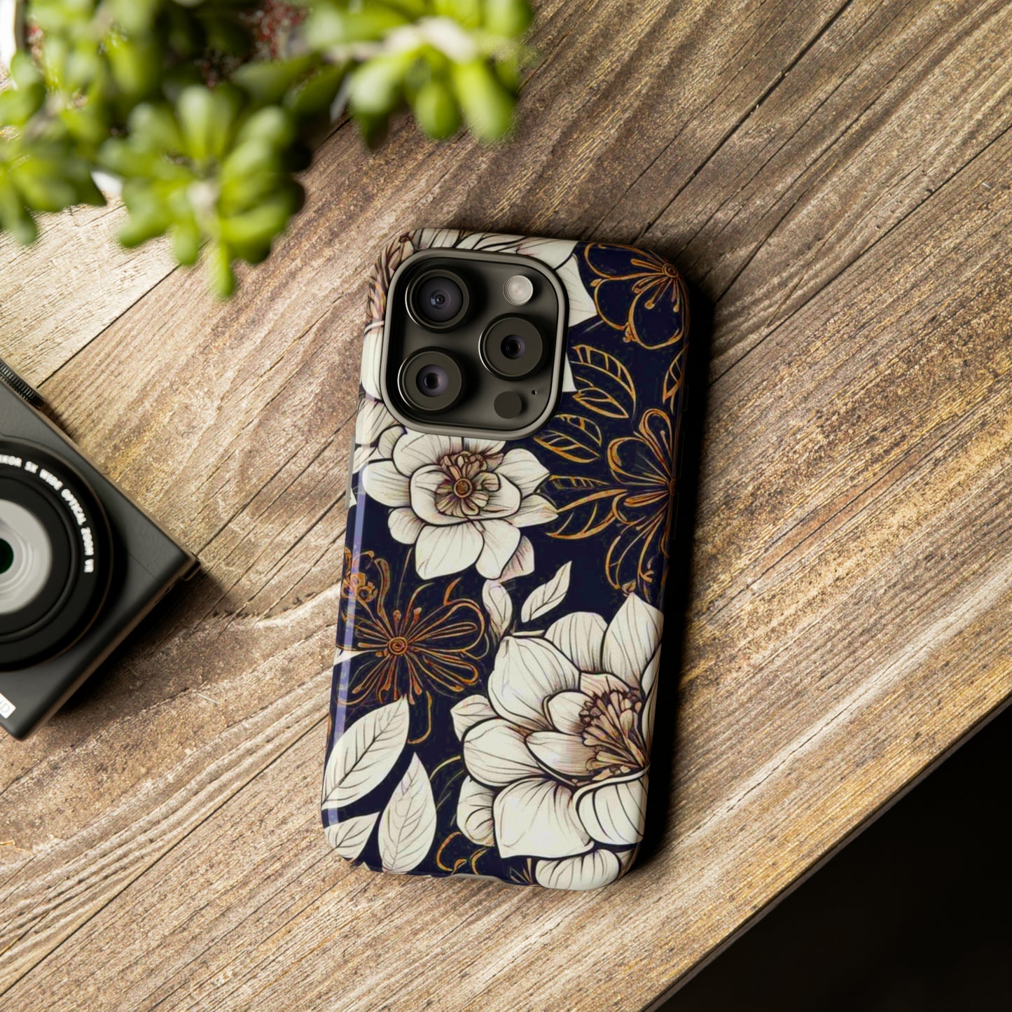 White flower Design Pattern Tough Case