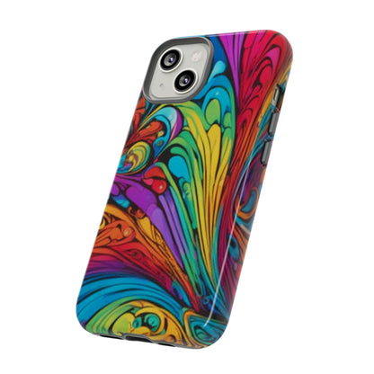 Colourful Spiral Paint Art Pattern Tough Case