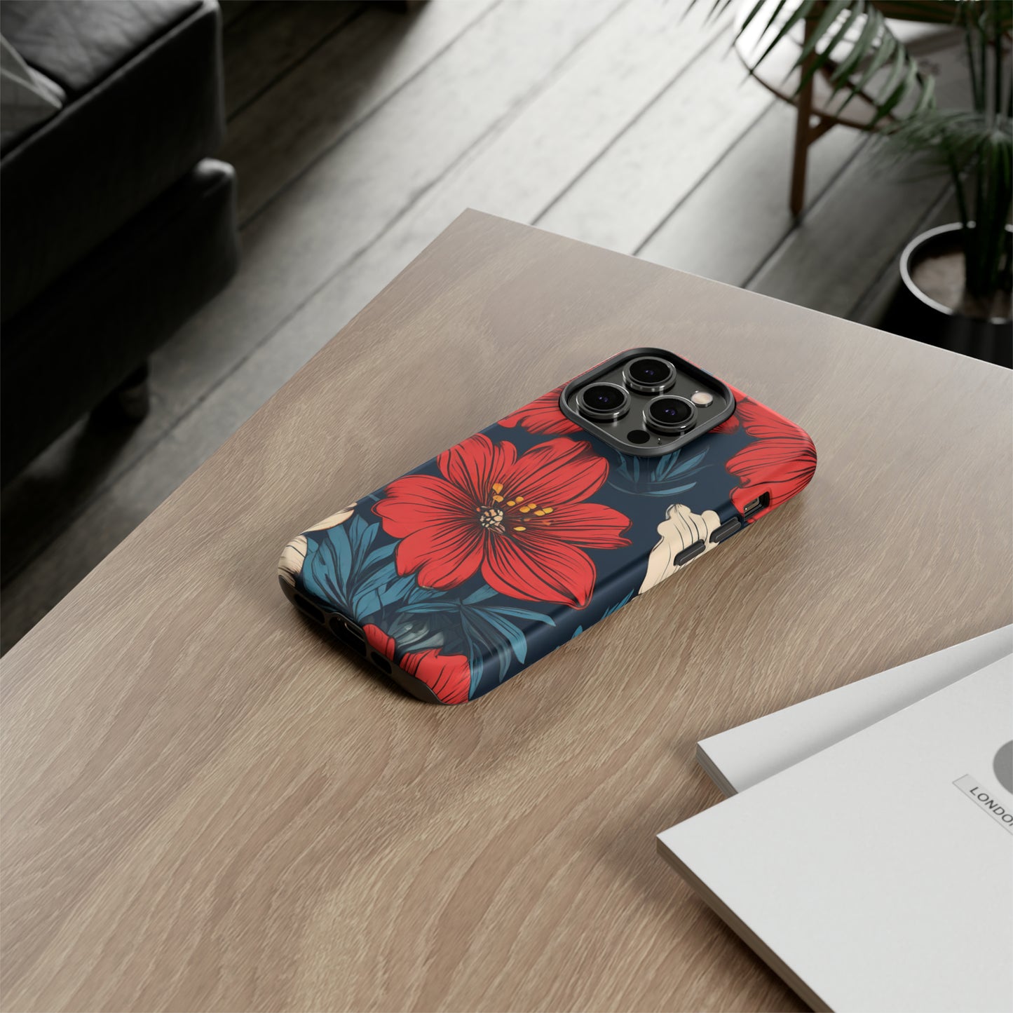 Red Dandelion  Art Design Pattern Tough Case