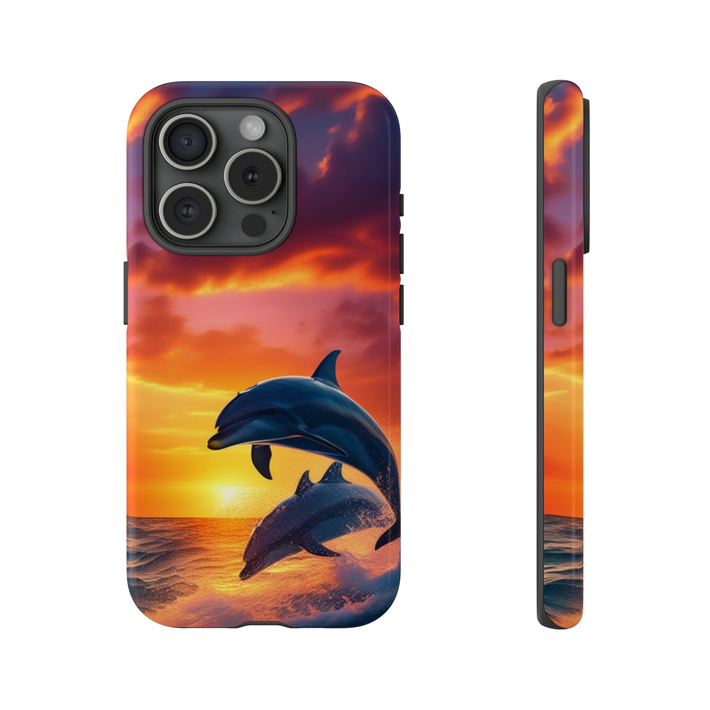 Sunset Dolphin Tough Case