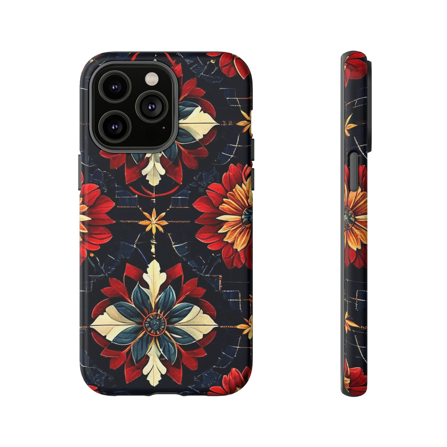 Red  flower Design Pattern Tough Case