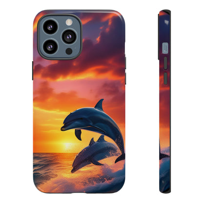 Sunset Dolphin Tough Case