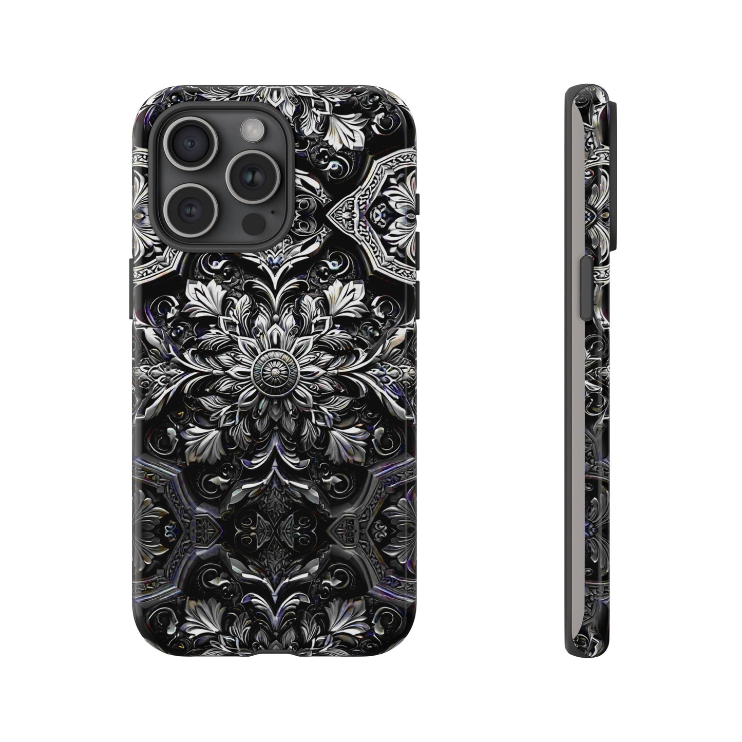 Monochrome Flowers Tough Case