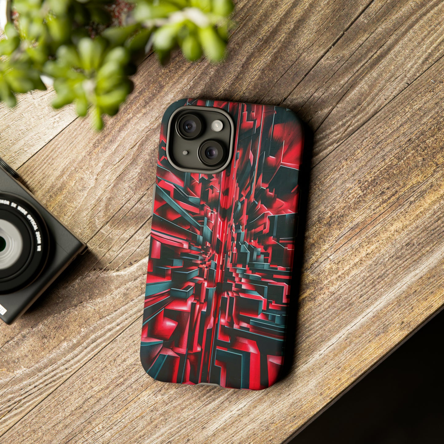 Red Illusion Art  Pattern Tough Case