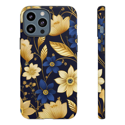 Golden  flower Design Pattern Tough Case