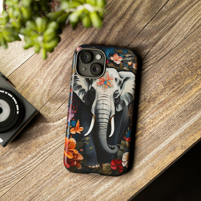 Elephant Face Flower Art  Tough Case