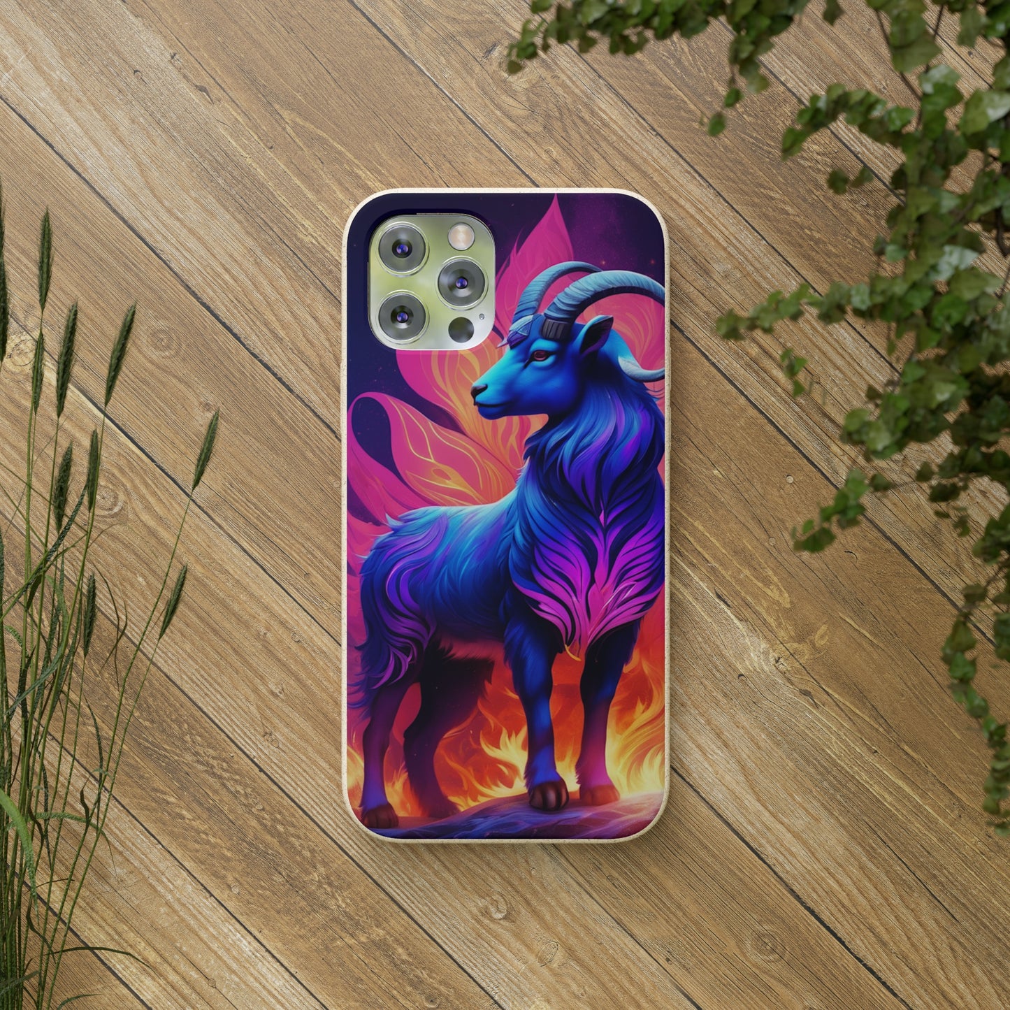 Pink Peculiar Goat Biodegradable Case