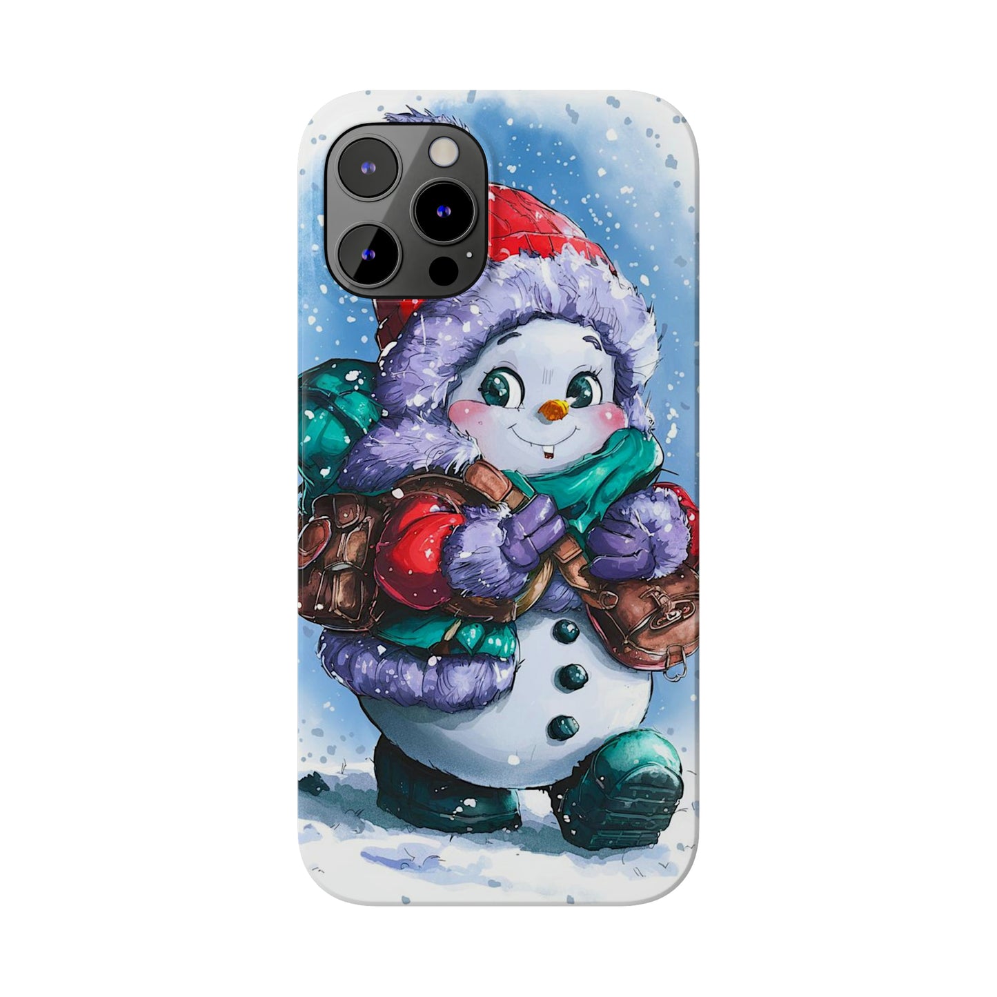 Cute Snowman Slim Phone Case - Colorwink