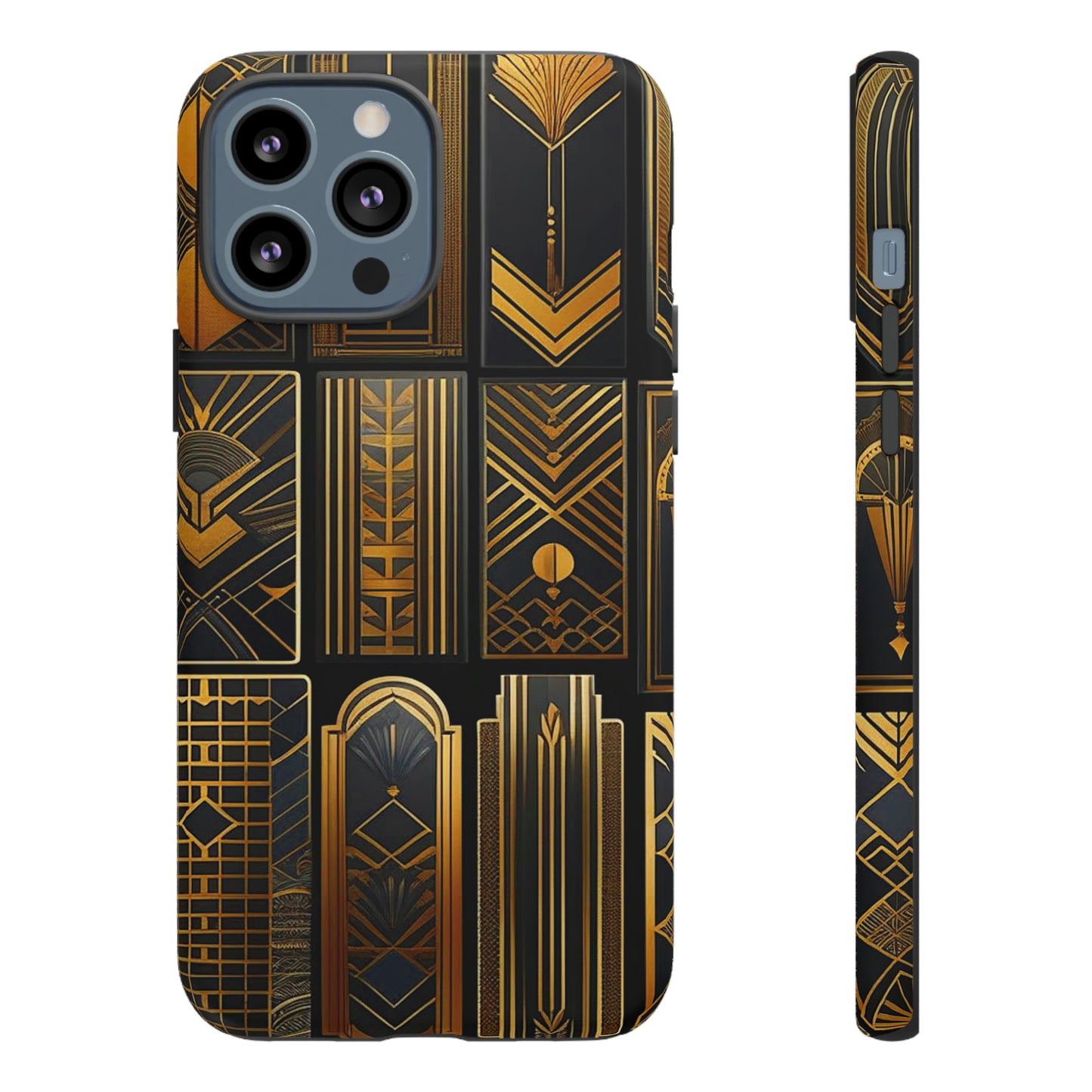 Golden Grid Art Design Pattern Tough Case