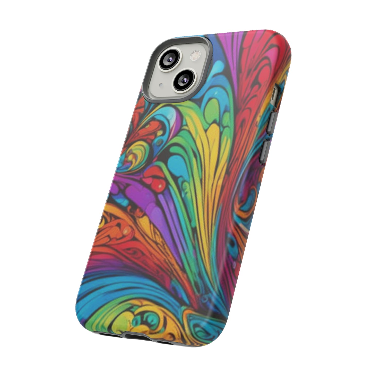 Colourful Spiral Paint Art Pattern Tough Case