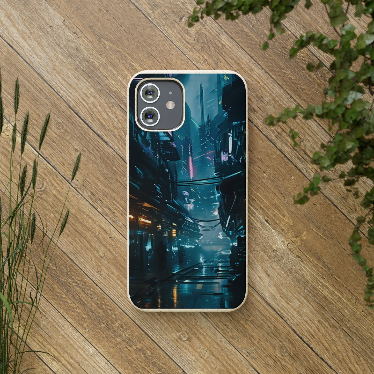 Dystopian Cityscape Biodegradable Case