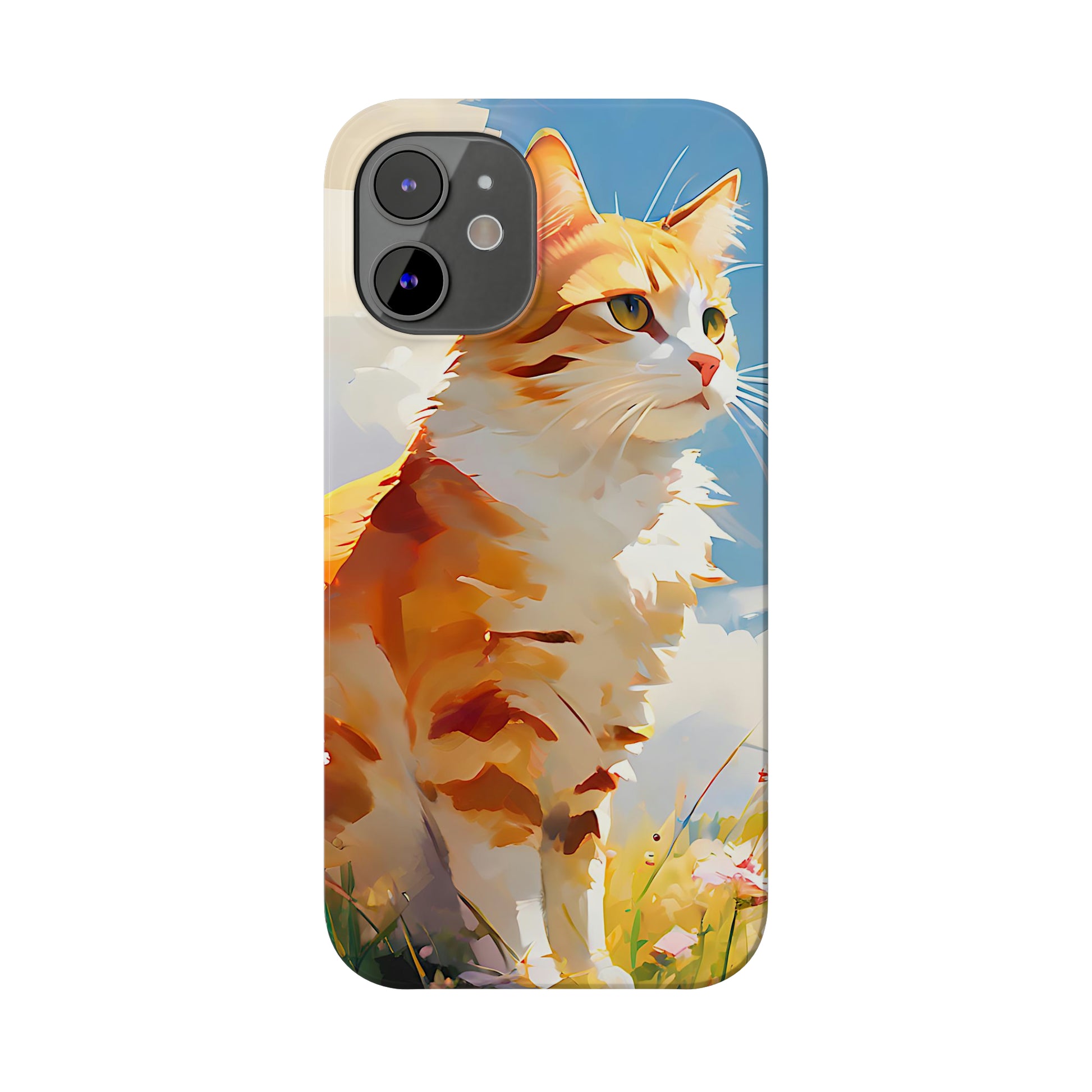 Cat Acrylic Painting Slim Phone Case - Colorwink