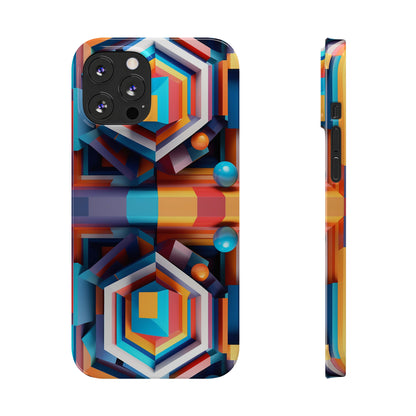 Colored Hexagon Slim Phone Case