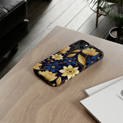 Golden  flower Design Pattern Tough Case