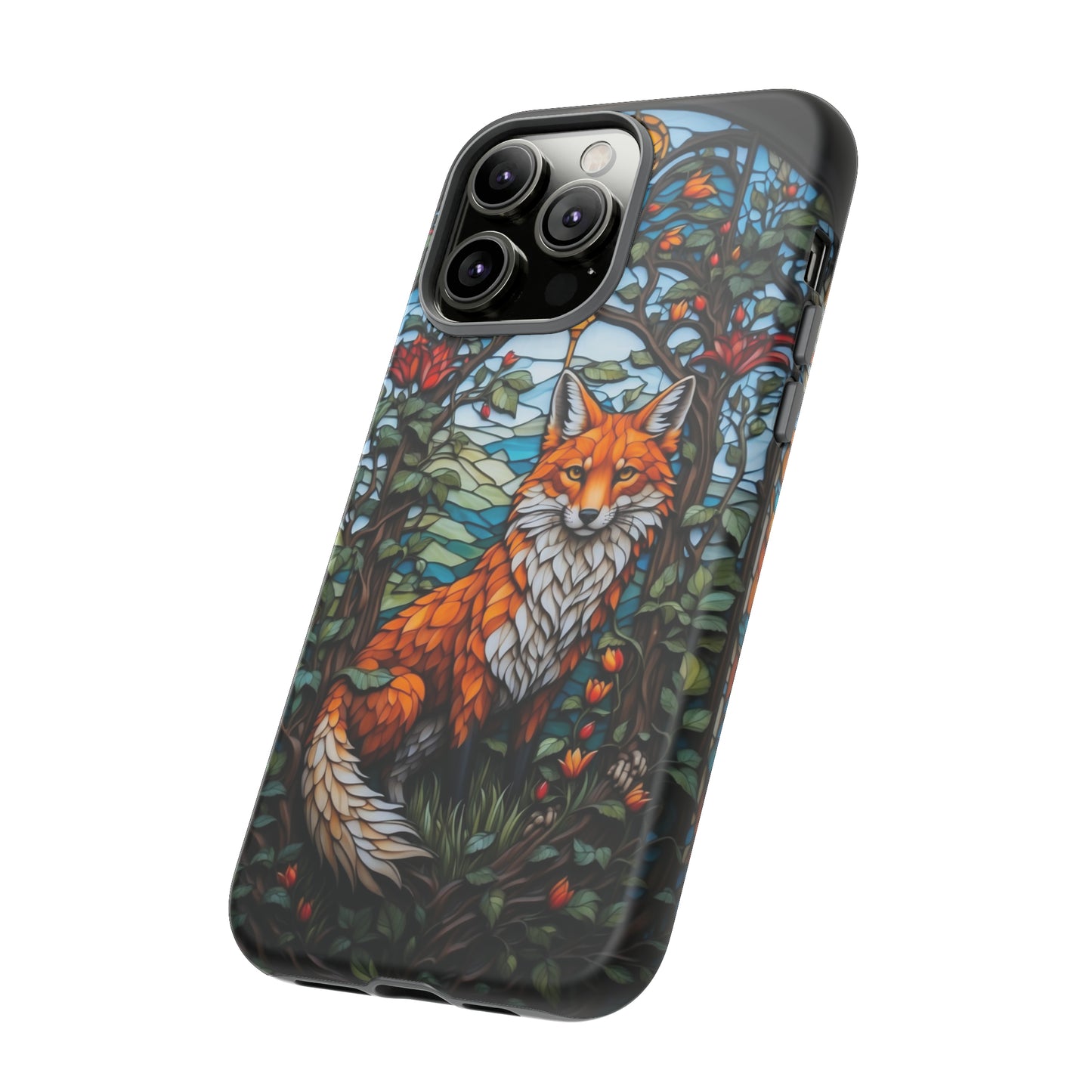 Stained Glass Art of a Fox Tough Case