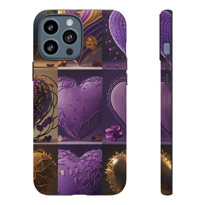 Violet Heart Design Pattern Tough Case