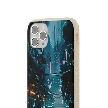 Dystopian Cityscape Biodegradable Case