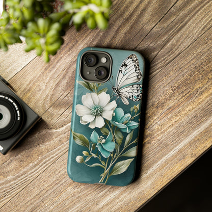 Flower and Butterfly Tough Case