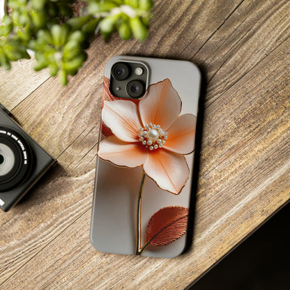 Peach Flower Slim Phone Case - Colorwink