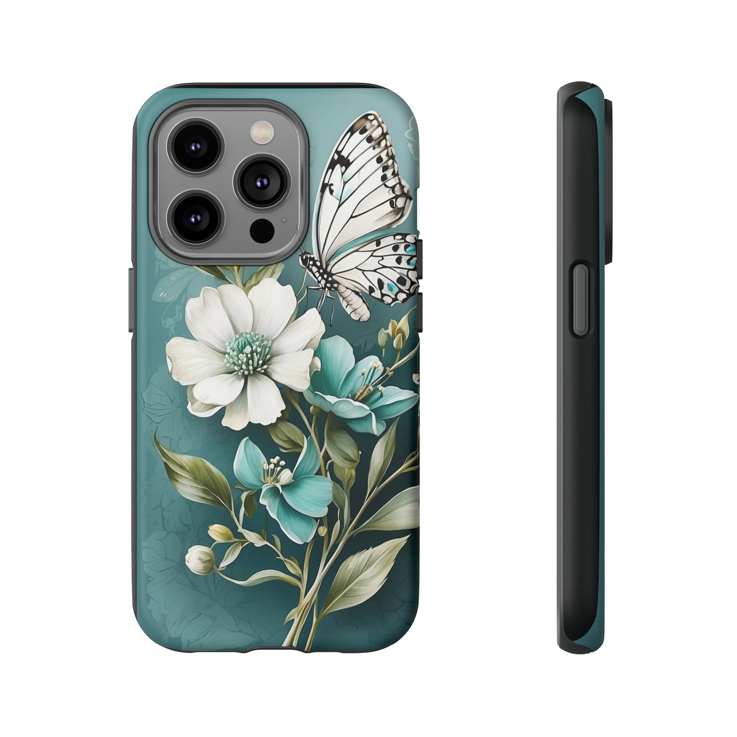 Flower and Butterfly Tough Case