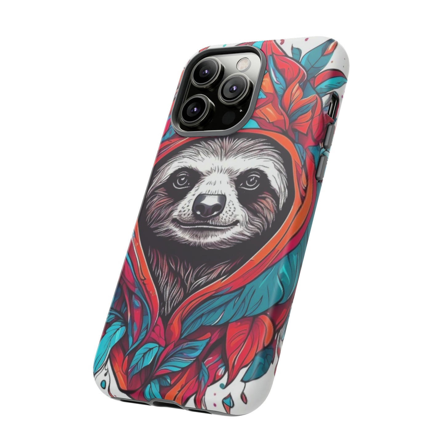 Sloth floral rose print Tough Case