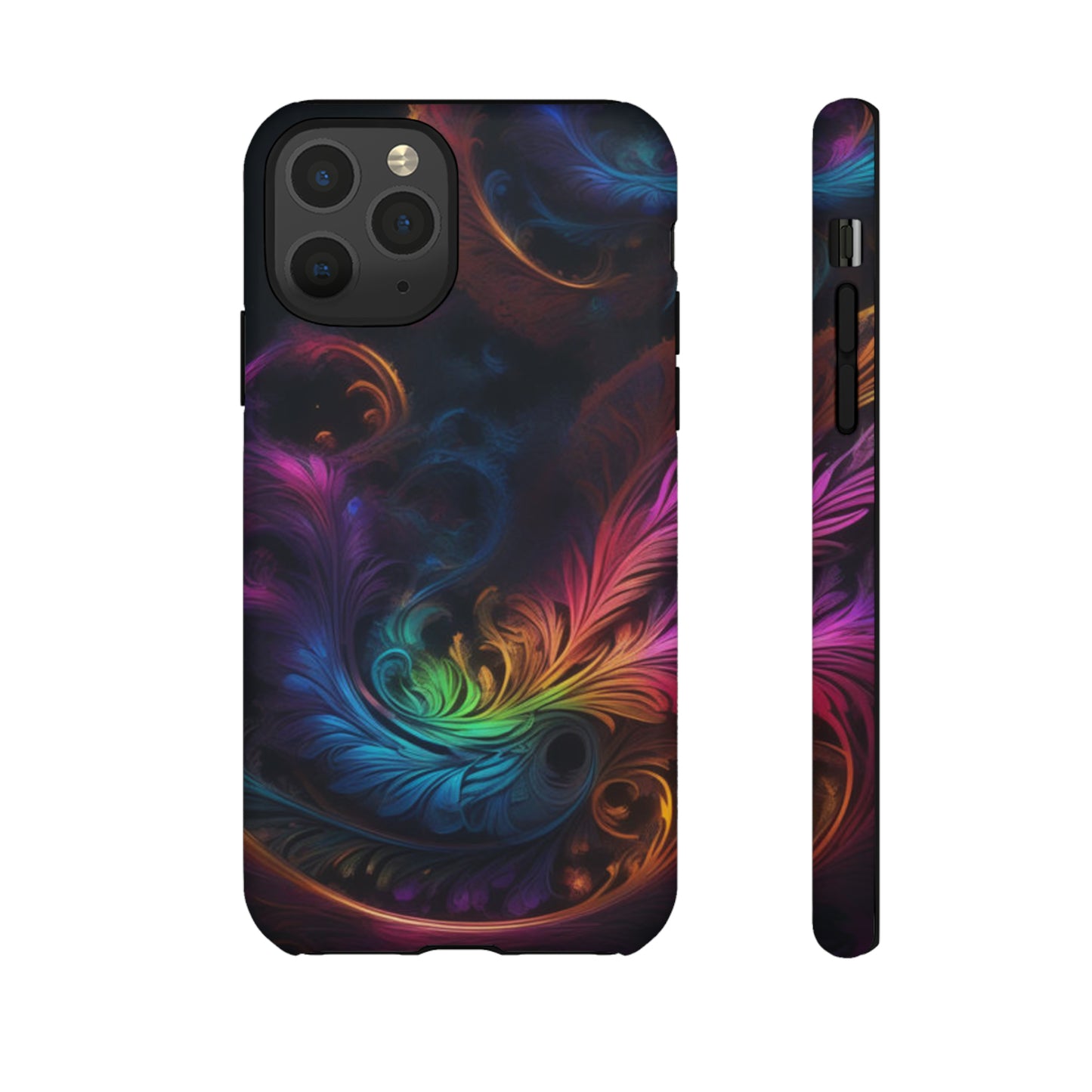 Dark Feather Pattern Tough Case