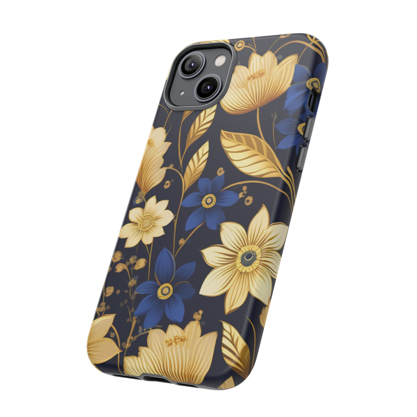 Golden  flower Design Pattern Tough Case