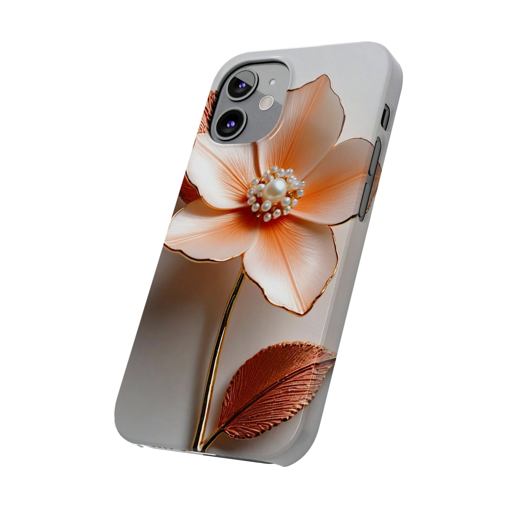 Peach Flower Slim Phone Case - Colorwink