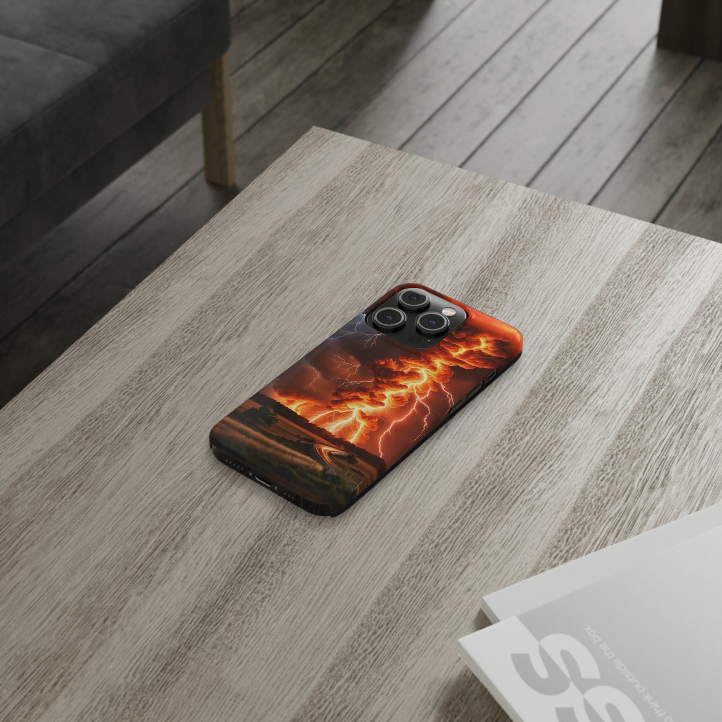 Volcanic lightning Slim Phone Case - Colorwink