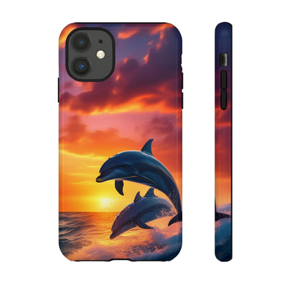 Sunset Dolphin Tough Case