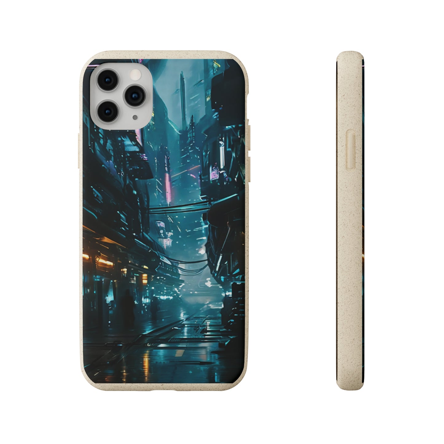 Dystopian Cityscape Biodegradable Case